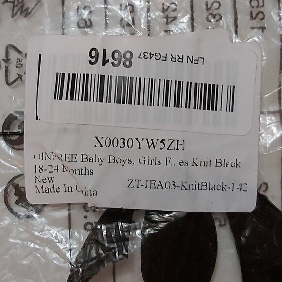 Adorable 18-24M Black Knit Loafers for Boys and Girls with Faux Fur Ankle Trim - Picture 8 of 9